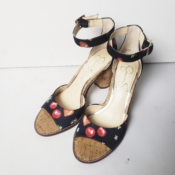 𝅺NEW! JESSICA SIMPSON Navy Maivel Open Toe Sandals 7. - Picture 8 of 10